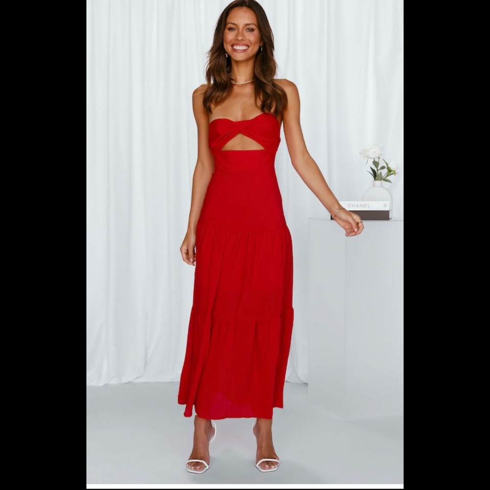 Strapless Midi Dress